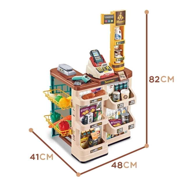 Supermarché avec chariot et accessoires Woopie