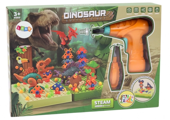Blocs de puzzle 3D de construction DIY Dinosaures avec perceuse dévissable