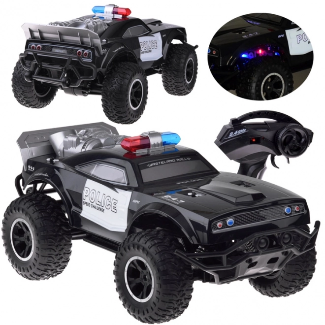 Grand monster truck télécommandé POLICE éclairage télécommande RC0626