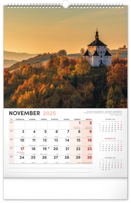 Calendrier mural Notre Slovaquie 2025, 33 × 46 cm