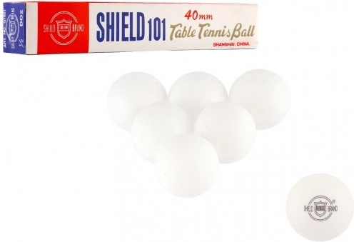 Balles de tennis de table Shield 40 mm sans soudure, 6 pcs – Blanc