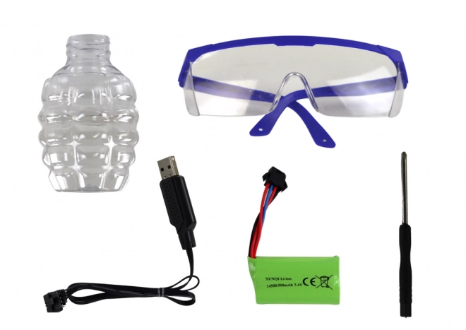 Lunettes de tir électriques à billes d'eau graphite rouge