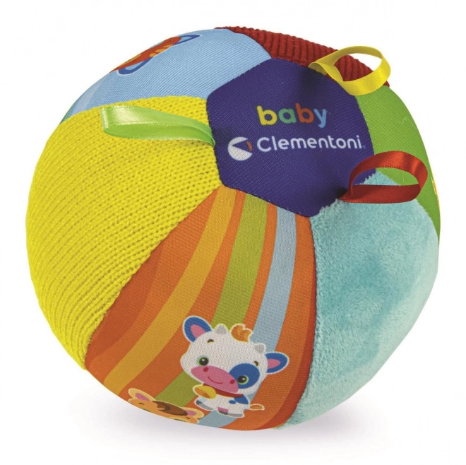 Balle musicale en peluche avec sons d’animaux