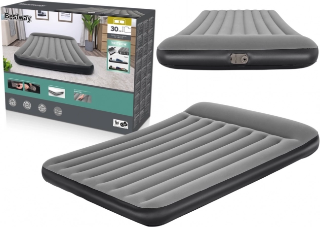 Matelas gonflable 203 × 152 × 30 cm BESTWAY, gris
