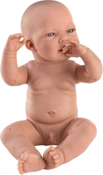 Llorens New Born garçon – poupée réaliste avec corps tout vinyle 43 cm