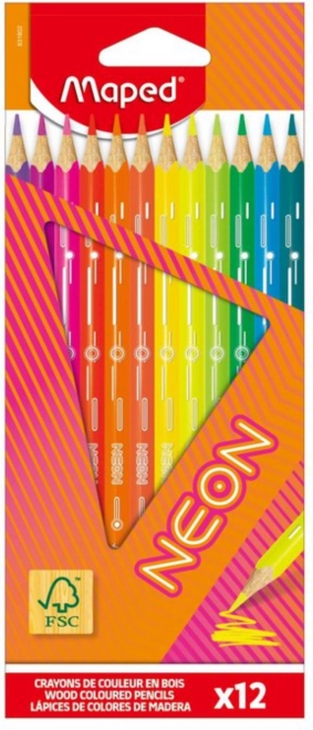 Crayons de couleur Maped Neon 12 pcs