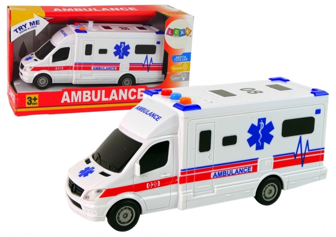Ambulance à batteries Lumières Son Blanc propulsion