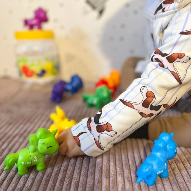 Ensemble Montessori pour l'apprentissage des chiffres et des couleurs Licornes
