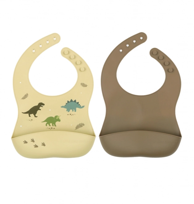 Bavoirs en silicone pour enfants avec motif de papillons – Dinosaures
