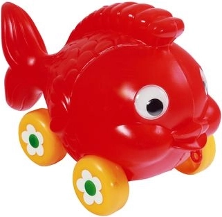 Poisson à tirer sur roulettes pour enfants 1+