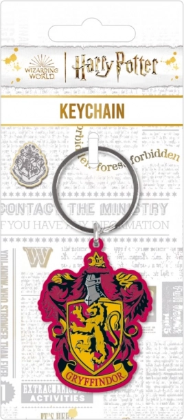 Harry Potter porte-clés en métal Gryffondor avec blason coloré