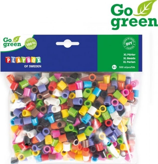 PLAYBOX Perles à repasser Go Green XL 500 pièces