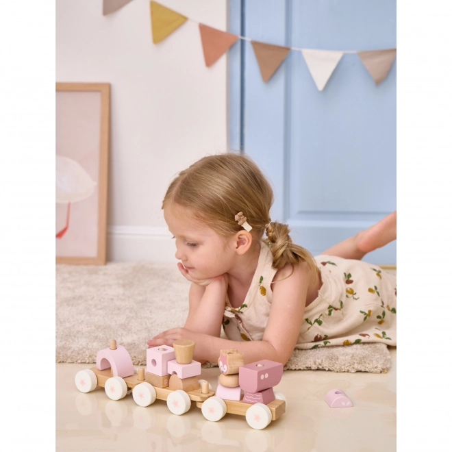 Viga PolarB circuit de train rose avec wagons et blocs