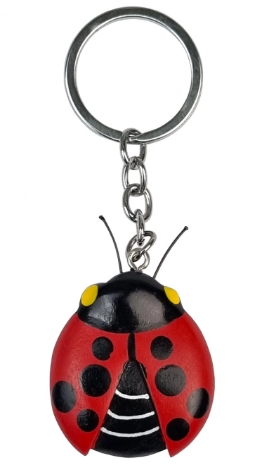 Dvůdětí Porte-clés en Bois Coccinelle