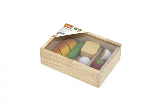 Petit déjeuner en bois à découper
