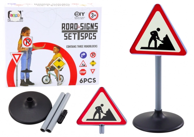 Grande signalisation d'avertissement Travail routier 70 cm