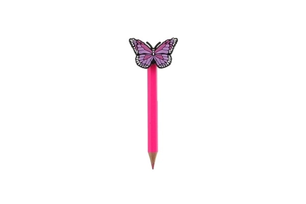 Crayon avec motif papillon en bois