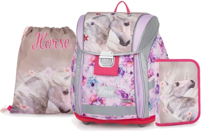 OXYBAG Ensemble scolaire 3 pièces Premium Light Cheval Romantique