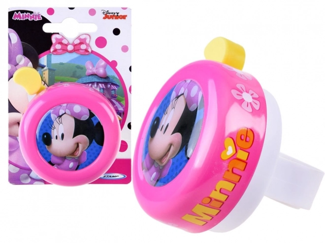Sonnette de vélo rose avec Minnie