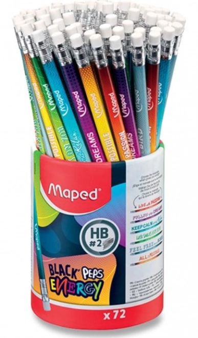 Crayon Graphite MAPED Black'Peps Énergie 1 pièce (mix)