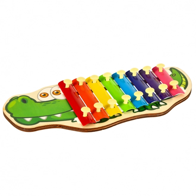 Xylophone en bois crocodile