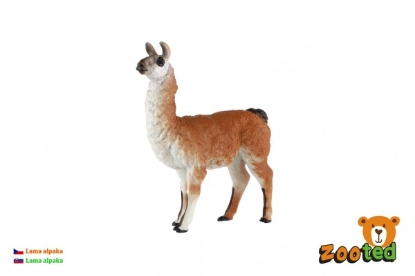 Lama alpaga en plastique zooted 12cm en sachet