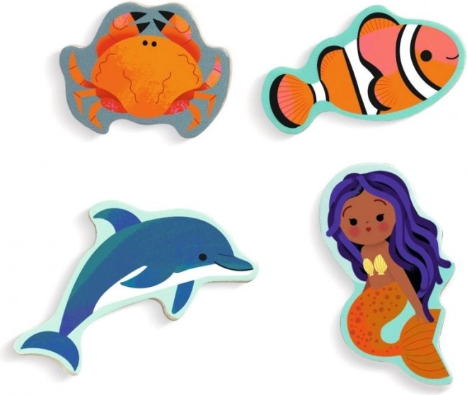 DJECO Puzzle en bois Mer