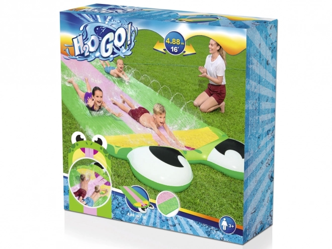 Toboggan aquatique triple Bestway H2O GO! 488 cm grenouille
