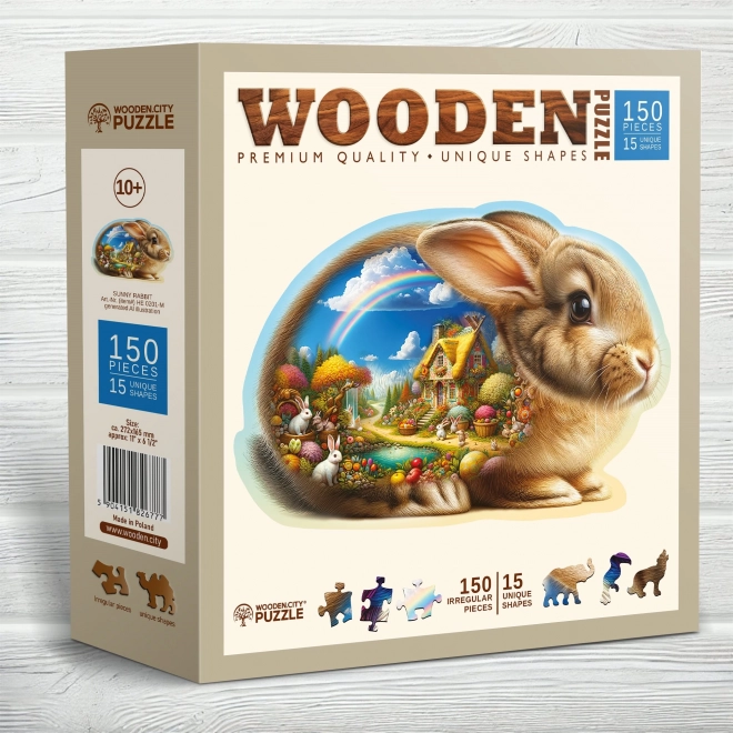Puzzle en bois Lapin de Wooden City