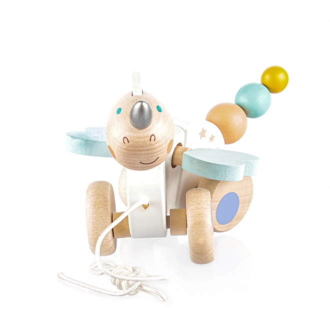 Jouet en bois à tirer, Licorne