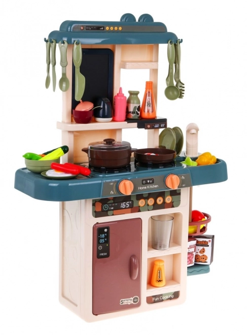 Cuisine moderne pour enfants avec eau courante et 42 accessoires