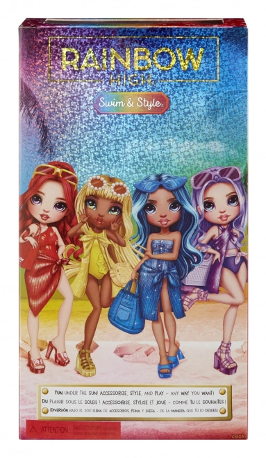Poupée de natation stylée Rainbow High Ruby Red