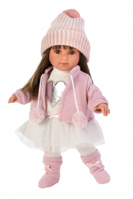 Llorens 535S SARA - poupée réaliste avec corps en tissu souple - 35 cm