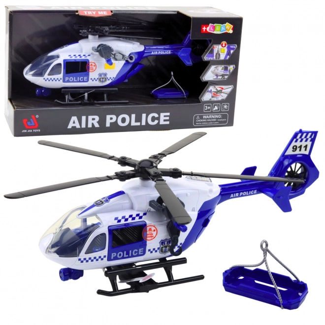Hélicoptère de police avec lumières et sons