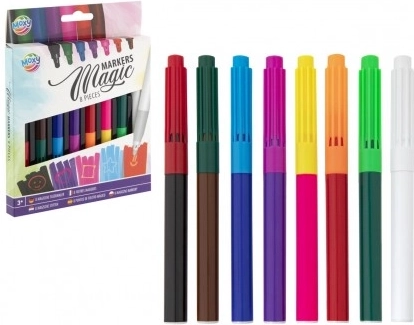 Feutres magiques avec effaceur, set de 8 pièces