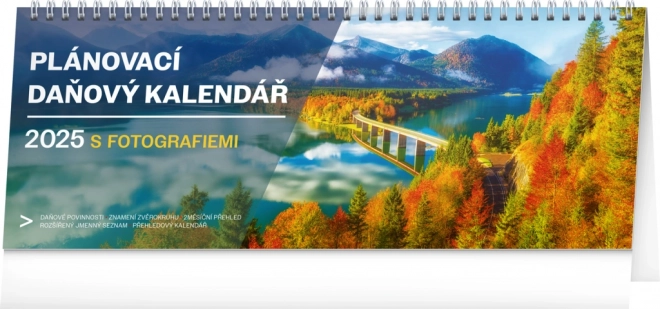 Calendrier de Table Planificateur Fiscal avec Photos 2025