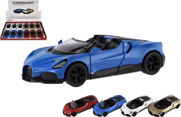 modèle de voiture en métal Kinsmart Bugatti Mistral 13 cm à rétrofriction avec portes ouvrantes