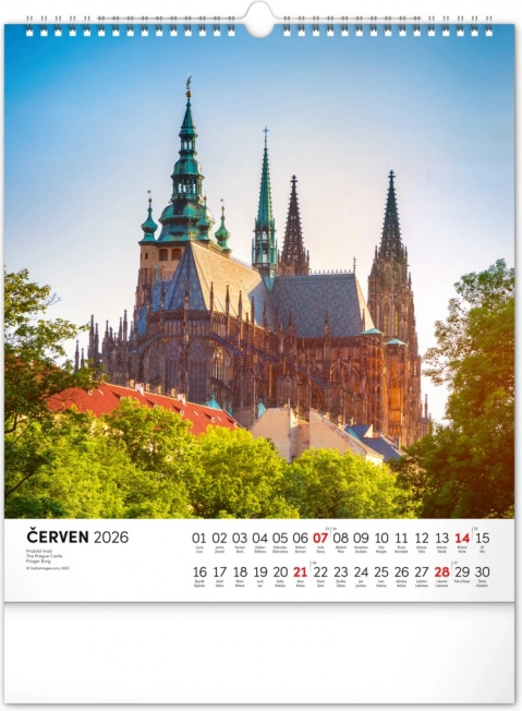Calendrier mural République tchèque 2026