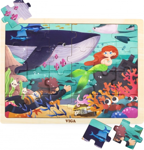 Puzzle en bois VIGA – Secret de la mer, 24 pièces