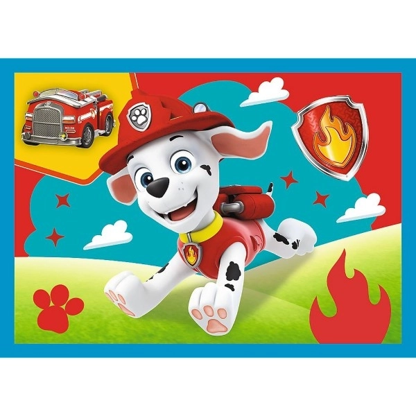 Puzzle 4 en 1 Chiens en course Pat' Patrouille