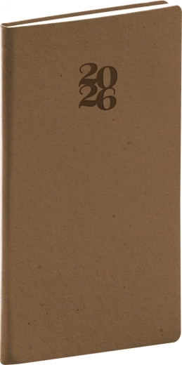 Agenda de poche Essenza 2026, noisette