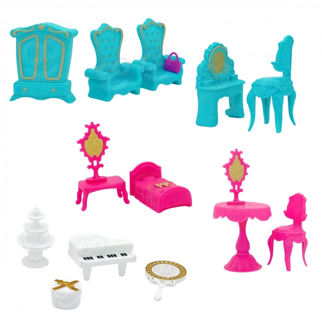 Château magique interactif avec carrosse et accessoires