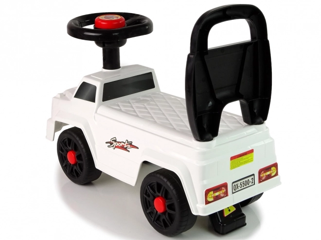 Draisienne pour enfants avec dossier et klaxon blanche