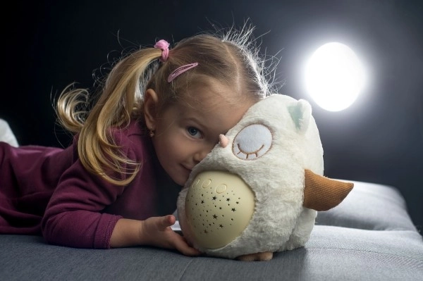 Doudou - chouette avec lumière et son