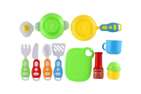 Ensemble de vaisselle en plastique dans un sac 18,5x26x6cm