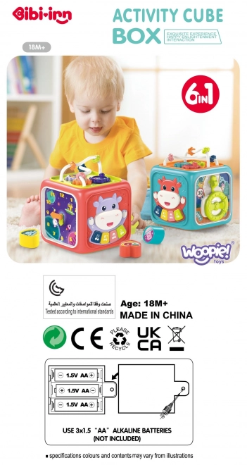 WOOPIE Jeu d'adresse Marteau Kreta Avec ficelle Pieuvre Verte 2en1