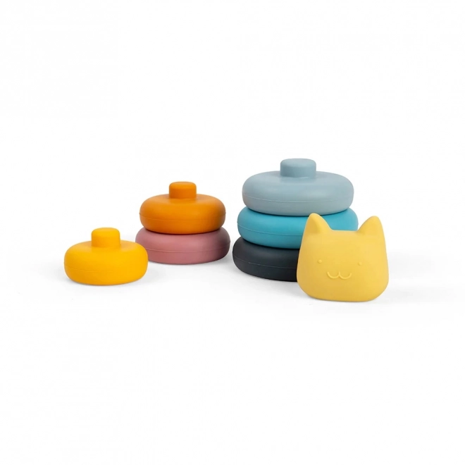 Jouet empilable en silicone en forme de chat