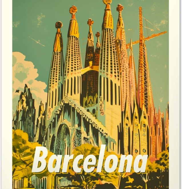 Calendrier mural Vintage affiches – villes dans le monde 2026