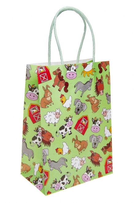 Sac cadeau animaux domestiques/ferme 16x22x9 cm