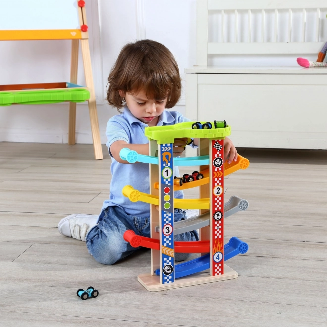 Tooky Toy Toboggan coloré pour voitures